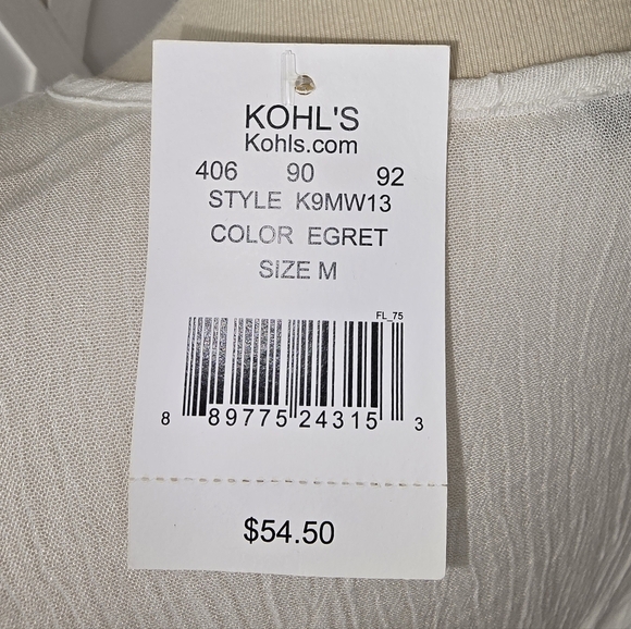 American Rag Juniors' Lace-Trim Sleeveless White Top - Picture 8 of 9